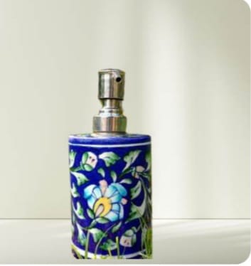 Blue Pottery Soap Dispenser