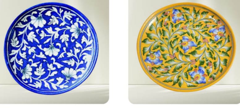 Blue Pottery Thali Plate